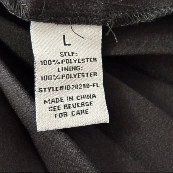 Baltic Born Aubree Accordion Pleated V-Neck A-Line Midi Dress Black Large NWT - Picture 14 of 16